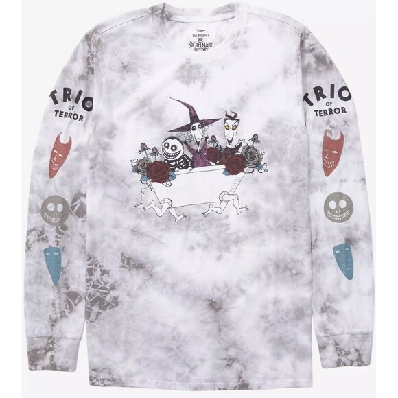 NWT Disney Tim Burtons The Nightmare Before Christmas Trio Of Terror‎ LS Medium - Picture 1 of 13